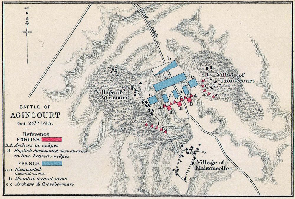 Map of the Battle of Agincourt